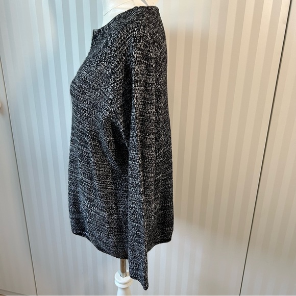 NWT Croft & Barrow black white gray knit sweater Size XL - Picture 4 of 12